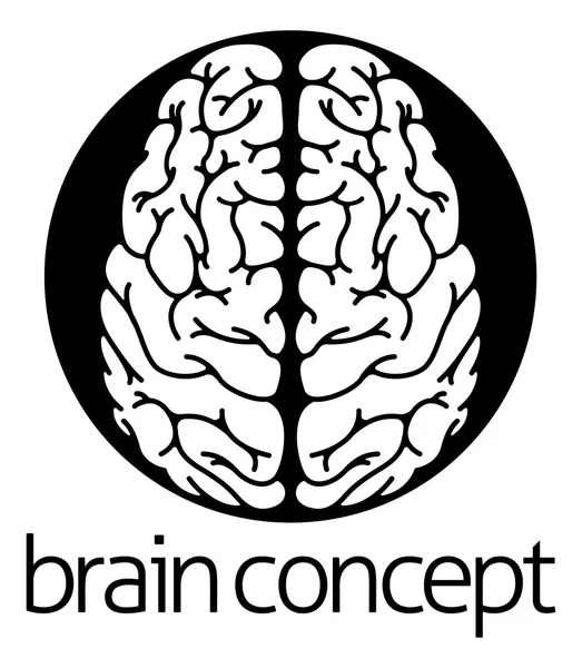 人間の脳サークル コンセプト — ストックベクタ