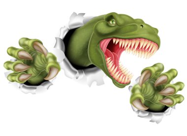 T Rex Dinosaur Claws Tearing clipart