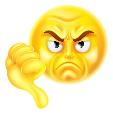 Başparmak aşağı emoji gülen