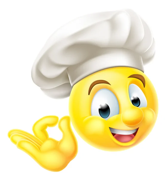 Chef kuchař Emoji smajlík — Stockový vektor