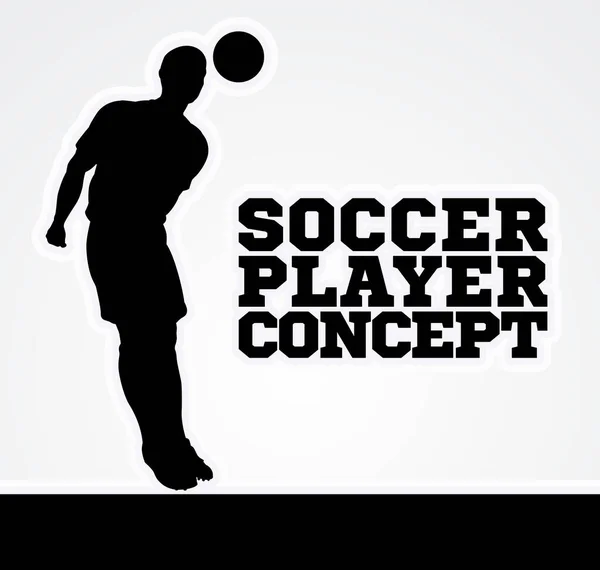 Concept Silhouette Joueur de football — Image vectorielle