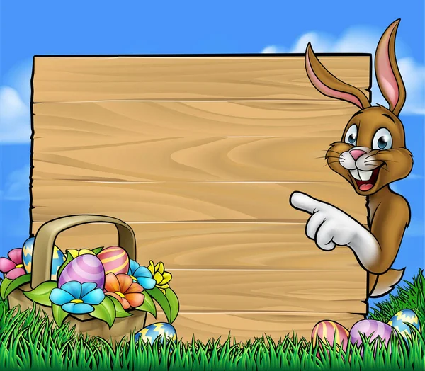 复活节兔子签名背景 — 图库矢量图片
