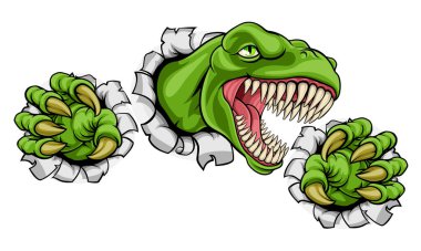 T Rex Dinozor Pençeleme Deliği Arkaplanda