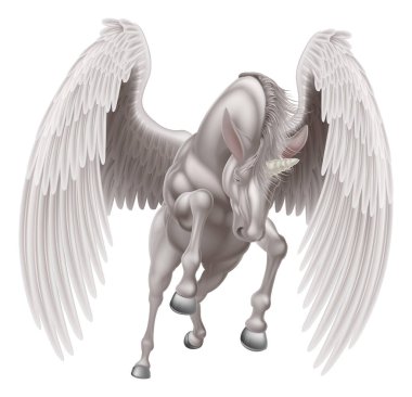 Pegasus Unicorn Winged Horned Horse clipart