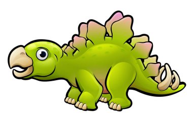 Stegosaurus Dinozor Karikatür Karakteri
