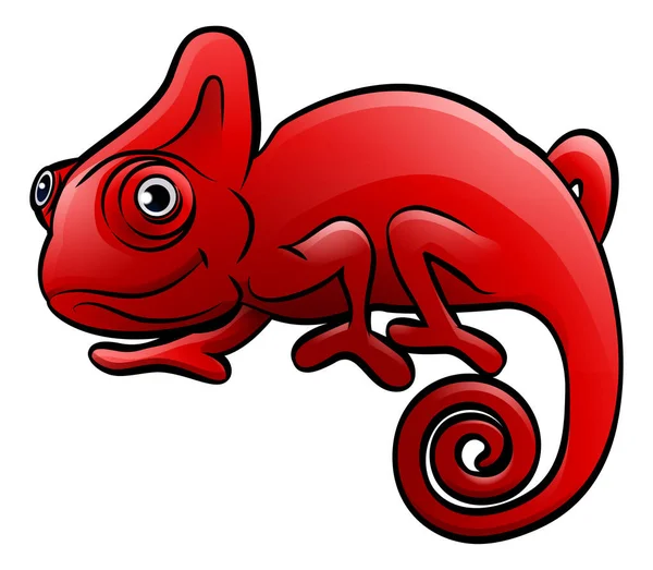Karakter Kartun Hewan Safari Chameleon - Stok Vektor