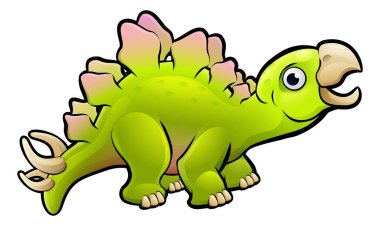 Stegosaurus Dinozor Karikatür Karakteri