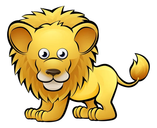 Lejonsafari djur Tecknad karaktär — Stock vektor