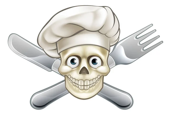 Cartoon Pirate Crossbones Chef — Stock Vector