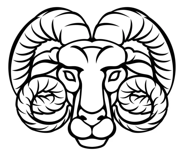 Vädur Zodiac Sign Ram — Stock vektor