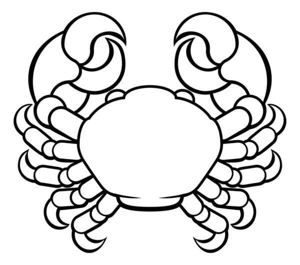 Crab Cancer Horoscope Zodiac Sign — Stock Vector