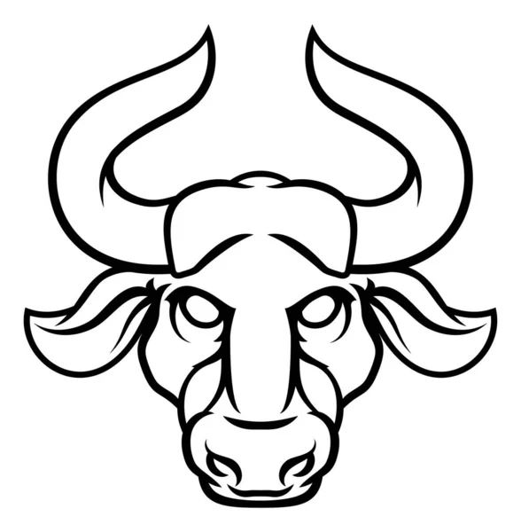 Touro Bull signo do horóscopo do zodíaco — Vetor de Stock