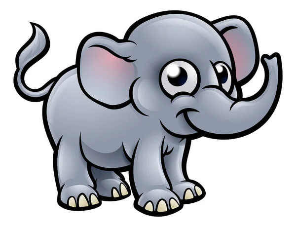Zeichentrickfigur Elefant — Stockvektor
