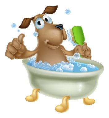 köpek damat Hamamı karikatür