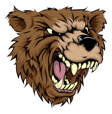 Bear mascot character clipart