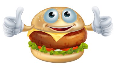 Çizgi film burger adam