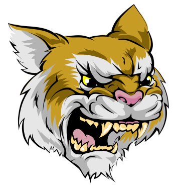 Wildcat mascot character clipart