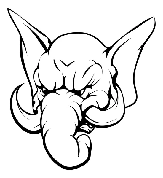 Caractère mascotte d'éléphant — Image vectorielle