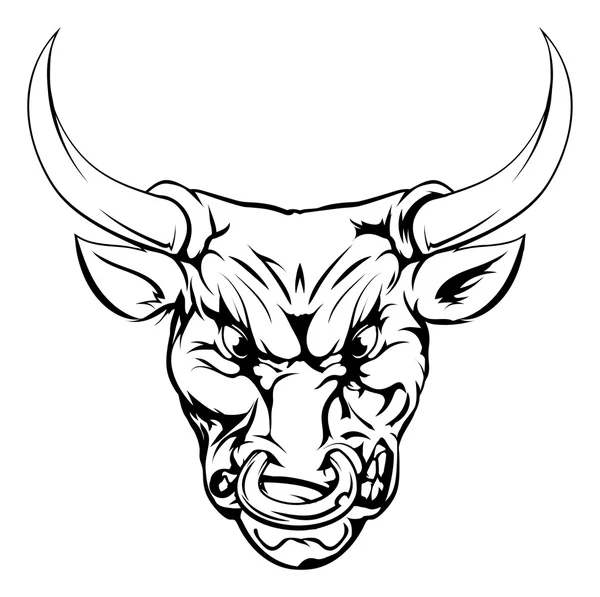 Carattere mascotte Bull — Vettoriale Stock