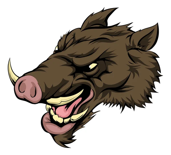 Boar mascot character — Stock Vector