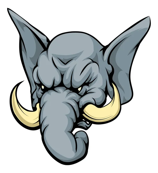 Personagem mascote elefante — Vetor de Stock