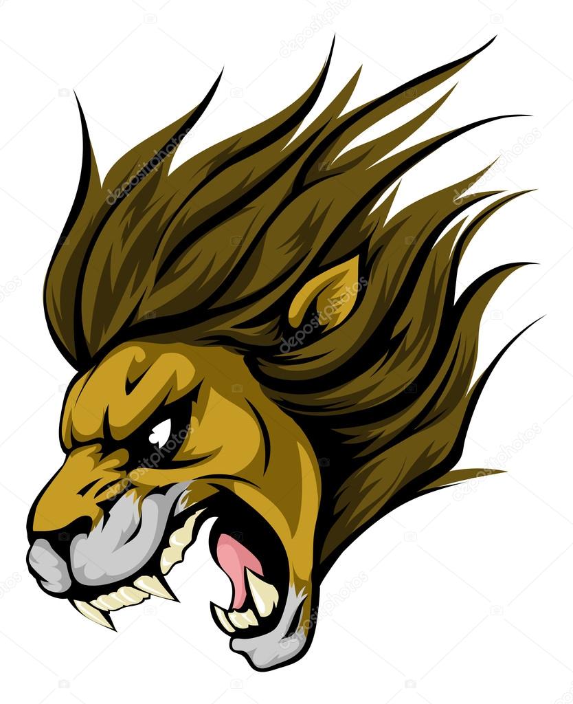 Lion mascot character