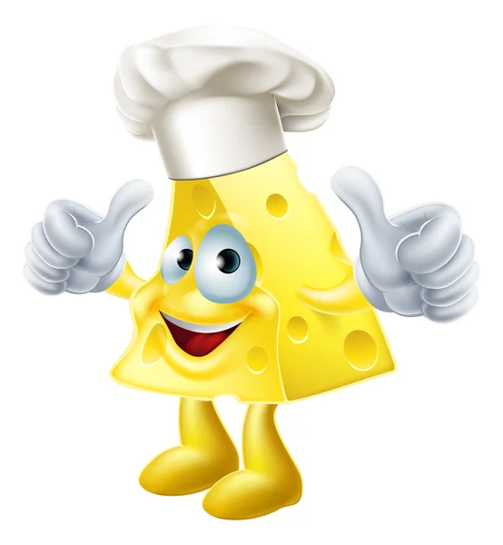 Chef de queso de dibujos animados — Vector de stock