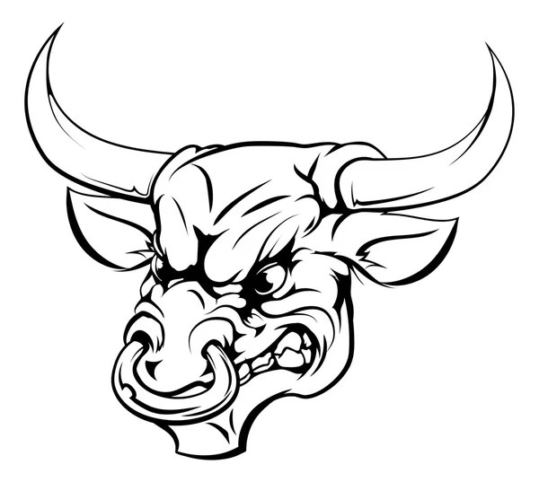 Karakter maskot banteng - Stok Vektor