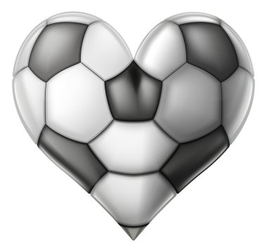 Love soccer heart vector Love soccer heart vector