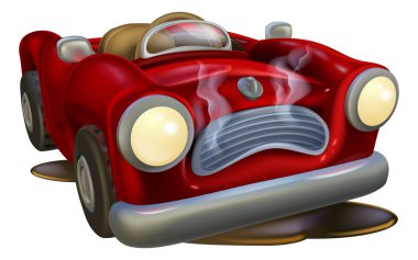 Çizgi film araba kırık