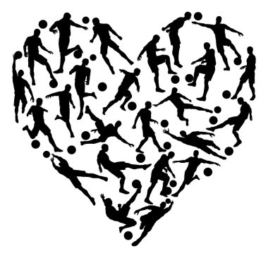 Football soccer heart vector Football soccer heart vector