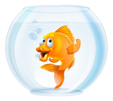 Çizgi film goldfish kase
