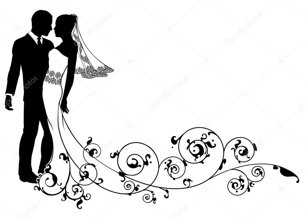 Bride and groom floral design
