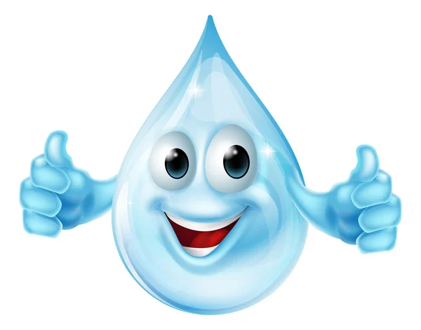 Water drop mascot — Stock Vector