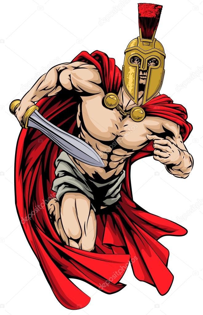 Spartan or trojan man