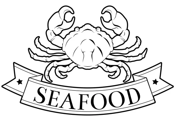 Etykieta owoce morza — Wektor stockowy