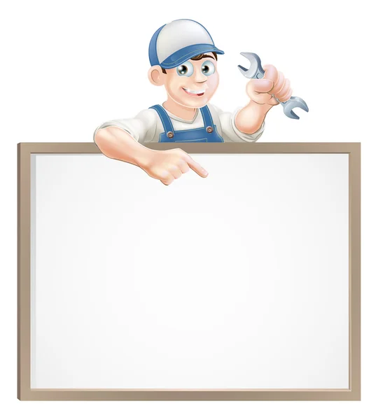 Mechanic or plumber sign — Stock Vector