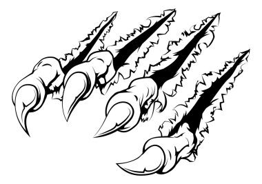 Ripping claw clipart