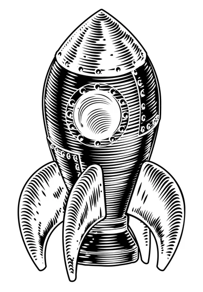 Navire fusée Vintage — Image vectorielle