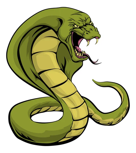 Wąż Kobra uderzy — Wektor stockowy
