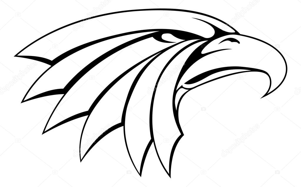An illustration of a proud eagle head icon