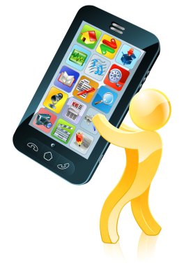 Cep telefonu altın adam