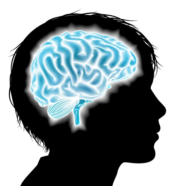 Concepto de cerebro infantil — Vector de stock