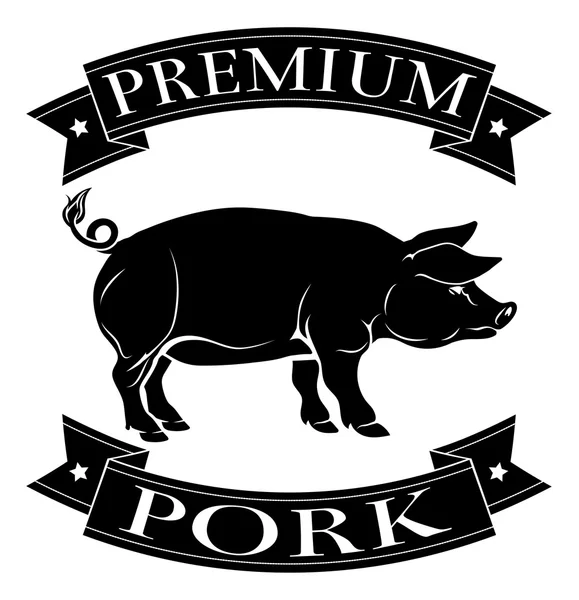 Pictogram voor voorbehouden varkensvlees — Stockvector