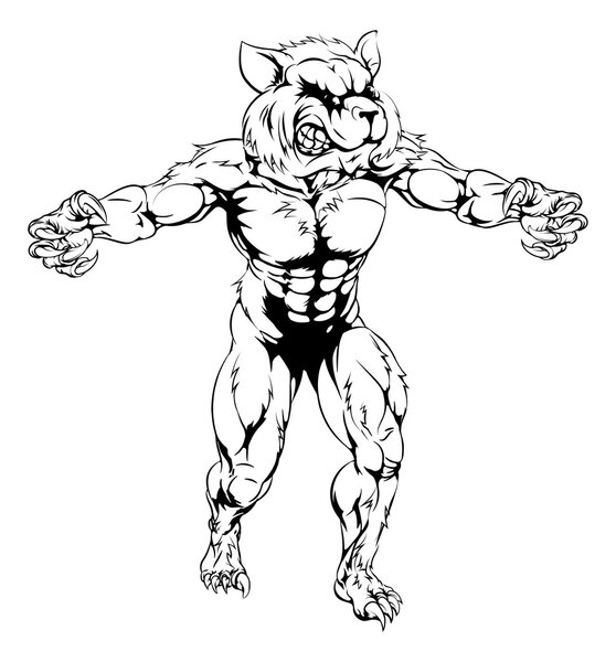 Спортивный талисман енота
