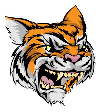 Tiger mascot character clipart
