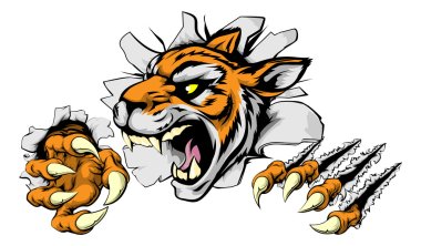 Angry Tiger sports mascot
