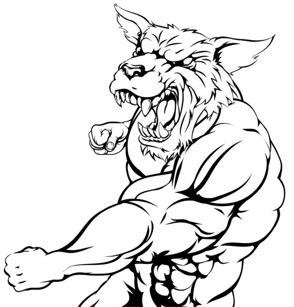 Удары волка или оборотня
