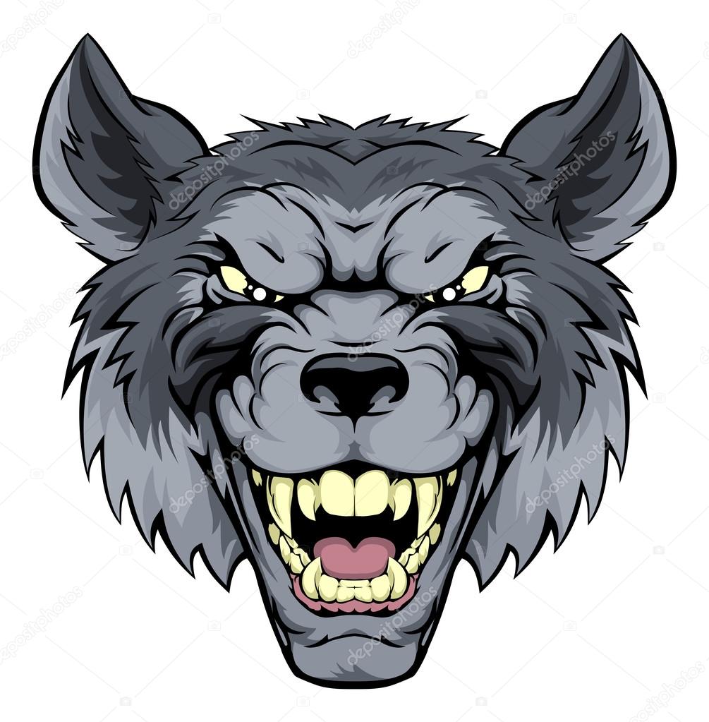 Mean Wolf Mascot