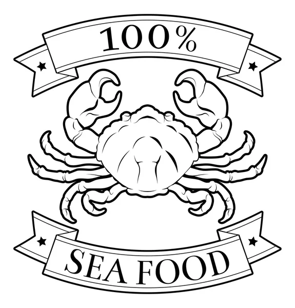 海食品 100% ラベル — ストックベクタ
